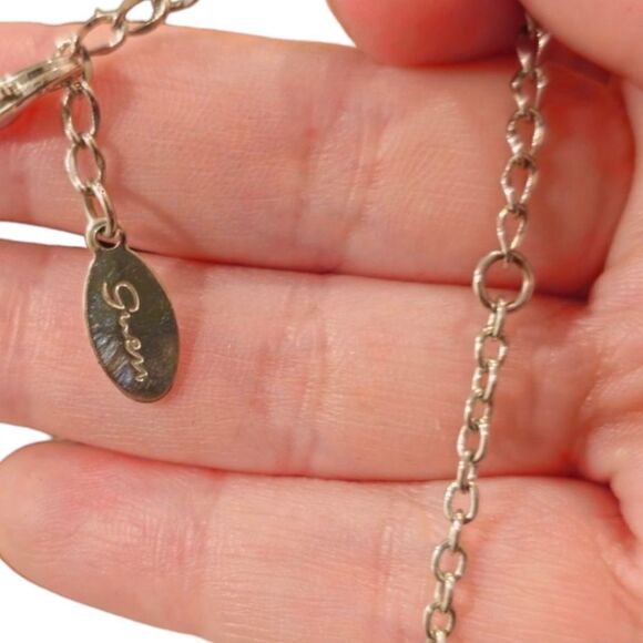 Guess Cluster Bead Circle Drop Necklace - Picture 5 of 10